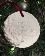 Load image into Gallery viewer, Personalized Memory Ornament - Handmade Feather Keepsake
