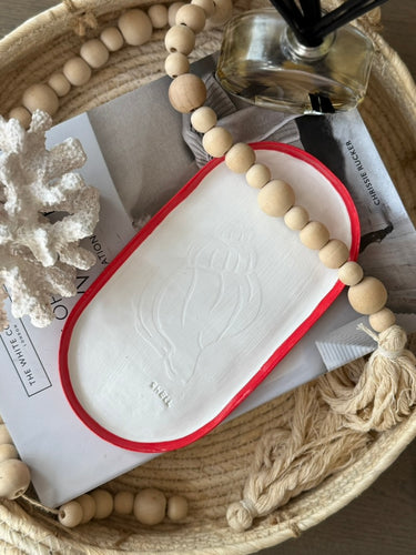 Seashell Trinket Dish | Clay Deco Tray | bohemian Jewellery Holder