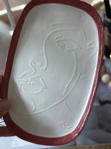 Art #2Trinket Dish | Clay Deco Tray | bohemian Jewellery Holder