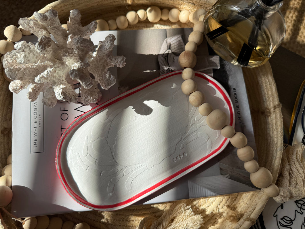 Crab Trinket Dish | Clay Deco Tray | bohemian Jewellery Holder