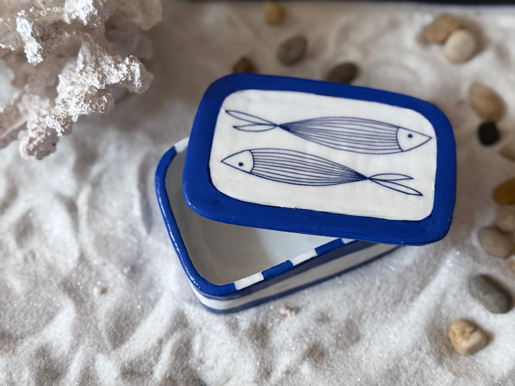Sardin trinket / jewellery box /home decoration
