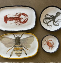 Load image into Gallery viewer, Handmade bee Trinket Dish | Clay Deco Tray | bohemian Jewellery Holder