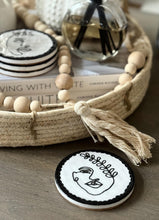 Load image into Gallery viewer, Minimalist Line Art Coasters | Handmade Ceramic Drink Coasters | Modern Table Decor Gift