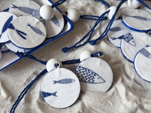 Load image into Gallery viewer, Sardin round trinket box / jewellery box /ring dish / earring storage