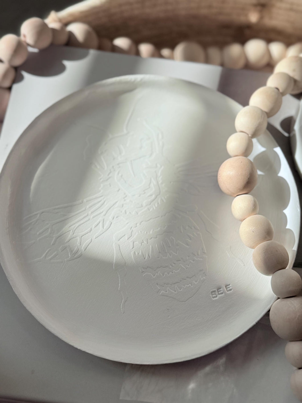 Bee handmade trinket / Wall decor / For all dish - BEE #2