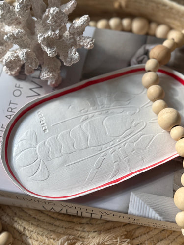 Lobster #2 Trinket Dish | Clay Deco Tray | bohemian Jewellery Holder
