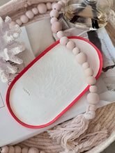 Load image into Gallery viewer, Coral Trinket Dish | Clay Deco Tray | bohemian Jewellery Holder